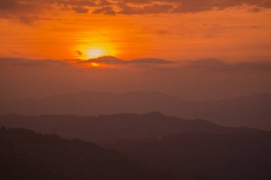  gündoğumu kasaba Mae Salong üzerinde