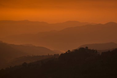  gündoğumu kasaba Mae Salong üzerinde