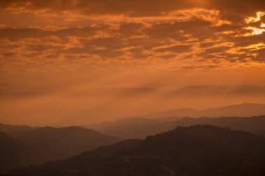  gündoğumu kasaba Mae Salong üzerinde