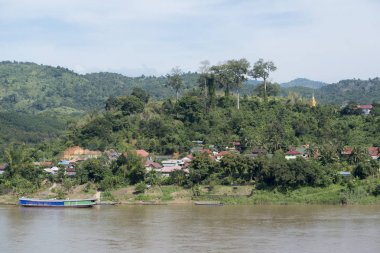 the landscape of the mekong river  clipart