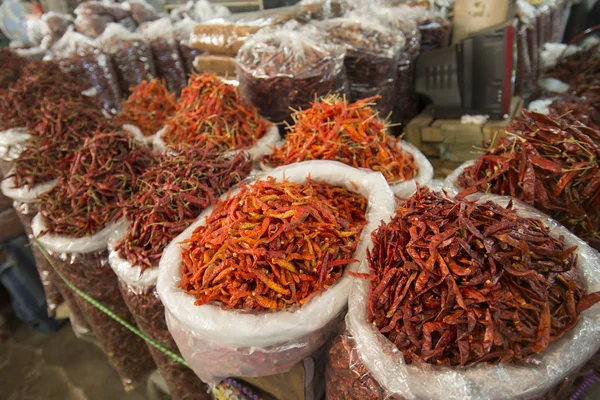 Chili in un mercato in Thailandia — Foto Stock