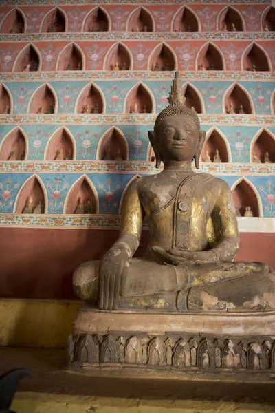 Wat Sisaket, na cidade de Vientiane — Fotografia de Stock