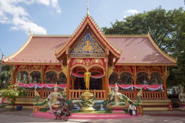 WAT Si Muang tapınakta Vientiane şehir