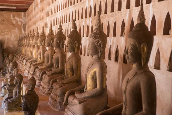 Wat Sisaket, na cidade de Vientiane — Fotografia de Stock