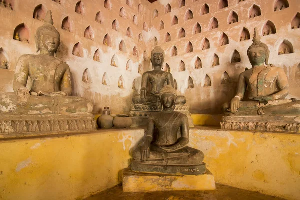Wat Sisaket, na cidade de Vientiane — Fotografia de Stock