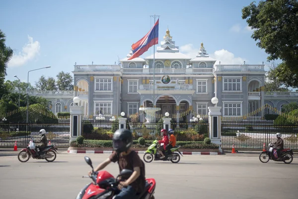 Prezidentský palác ve městě Vientiane — Stock fotografie