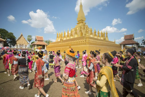 Gente en el Festival Pha That Luang —  Fotos de Stock