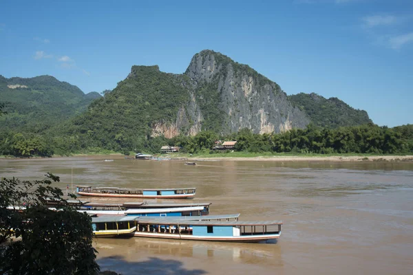 Laos Luang Prabang rzeki Mekong — Zdjęcie stockowe