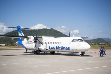 lao Havayolları Havaalanı'nda bir airpline 
