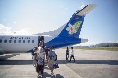 lao Havayolları Havaalanı'nda bir airpline 