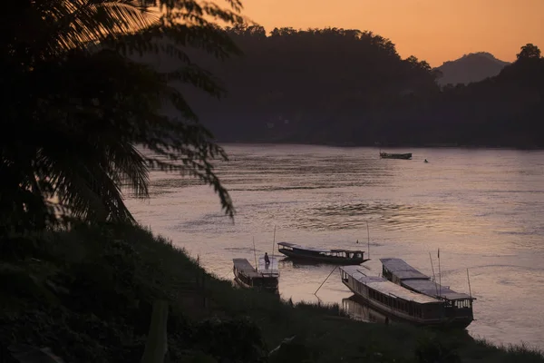 Laos Luang Prabang Mekongfloden — Stockfoto