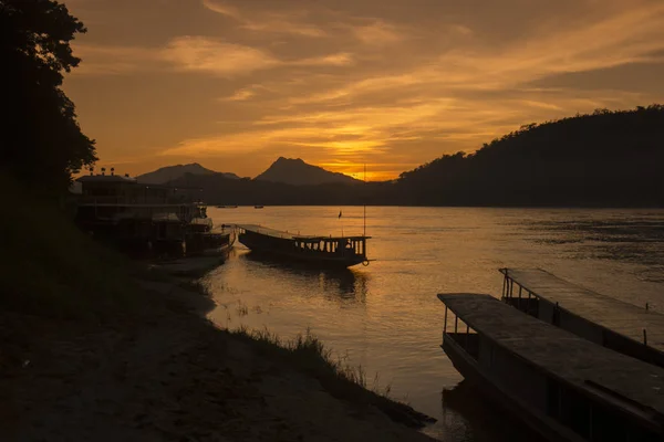 Laos Luang Prabang Mekongfloden — Stockfoto