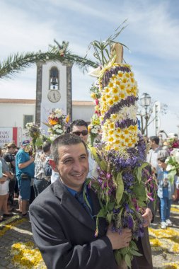 Paskalya alayı Festa das Tochas Flores Portekiz