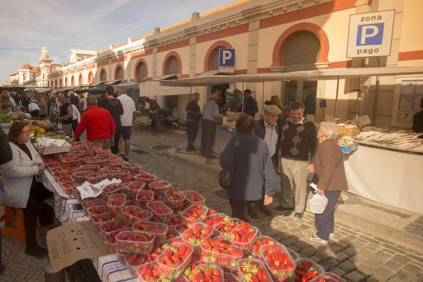 The markethall in the old town of Loule in Portugal — Stock Photo, Image