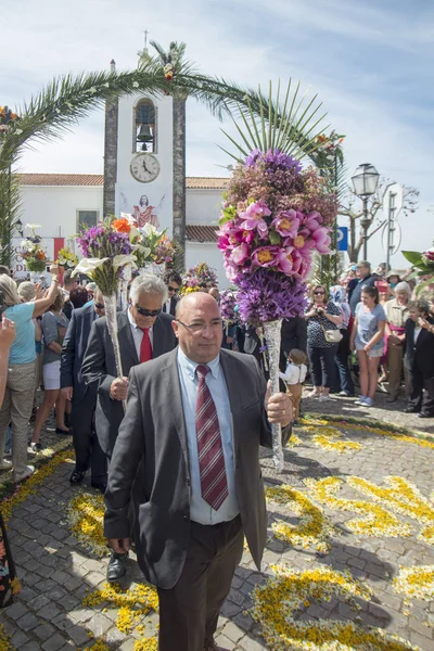 Paskalya alayı Festa das Tochas Flores Portekiz — Stok fotoğraf