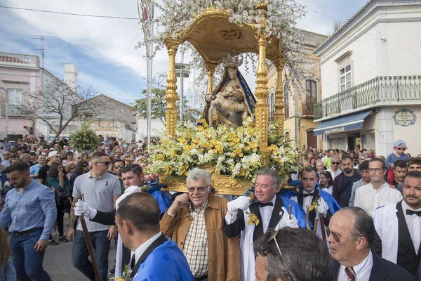 The easter procession or mae soberana in the town of Loule — Stock Photo, Image