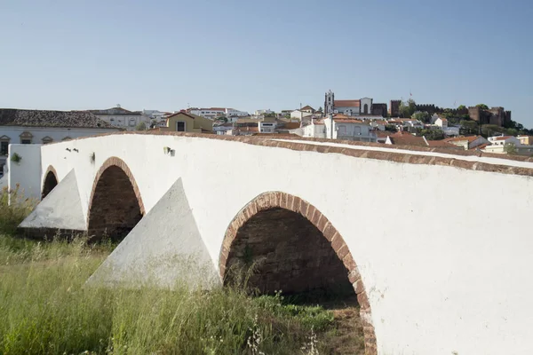 Eski Town of Silves Portekiz Bridge'de