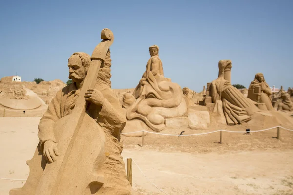 ポルトガルで砂の彫刻祭ピラン — ストック写真