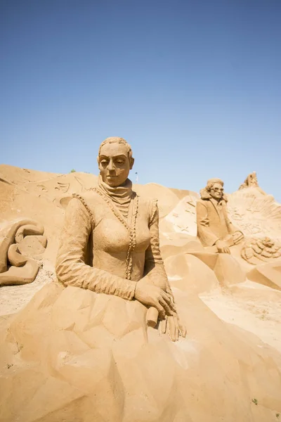 Festival de Escultura de Areia FIESA em Portugal — Fotografia de Stock
