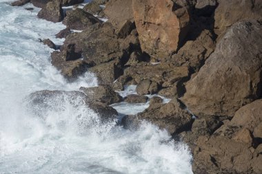 Sahili ve Portekiz Cabo de Sao Vicente manzaraya