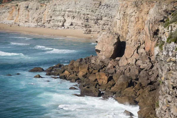 Wybrzeże i krajobraz w Cabo de Sao Vicente w Portugalii — Zdjęcie stockowe