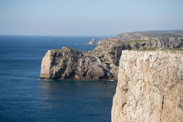 Sahili ve Portekiz Cabo de Sao Vicente manzaraya