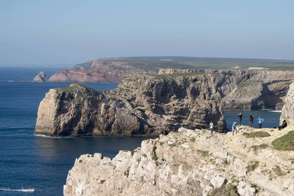 Wybrzeże i krajobraz w Cabo de Sao Vicente w Portugalii — Zdjęcie stockowe