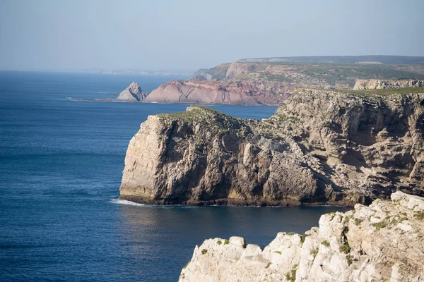 Sahili ve Portekiz Cabo de Sao Vicente manzaraya