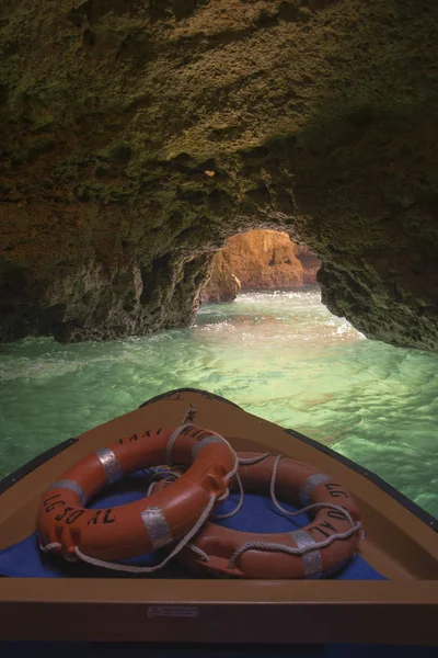 Et landskab ved klipperne i Ponta da Piedade i Portugal - Stock-foto