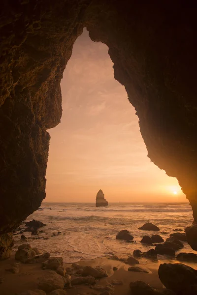 PORTUGAL ALGARVE LAGOS PONTA DA PIEDADE — Stockfoto