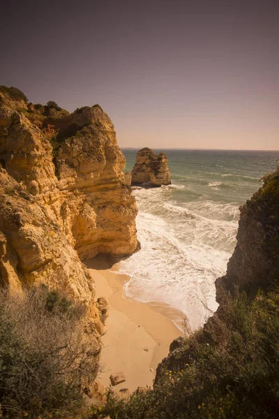 PORTUGAL ALGARVE LAGOS PONTA DA PIEDADE — Stockfoto