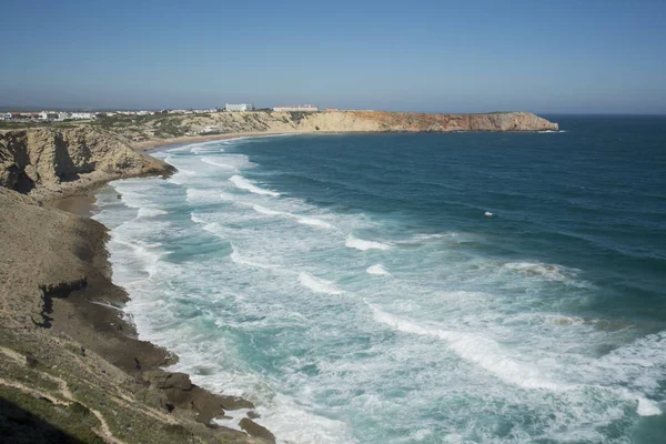 Costa e paisagem do Cabo de São Vicente em Portugal — Fotografia de Stock