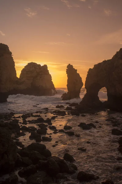 PORTUGALSKO ALGARVE LAGOS PONTA DA PIEDADE — Stock fotografie