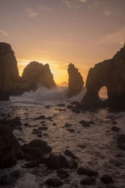 PORTUGALSKO ALGARVE LAGOS PONTA DA PIEDADE — Stock fotografie