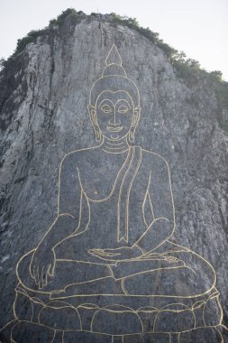 Buda Cliff, Khao Chee Chan Sattahip illage Provinz Chonburi Tayland Pattaya şehir yakınında. Tayland, Pattaya, Kasım, 2017.