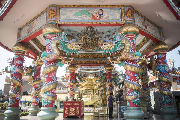 Chinese Temple Thepsathit Phra Kiti Chaloem Town Ang Sila Neat — Stock Photo, Image