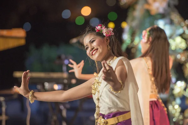 Tradizionale Danza Tailandese Festival Loy Krathong Forte Sumen Parco Santichaiparakan — Foto Stock