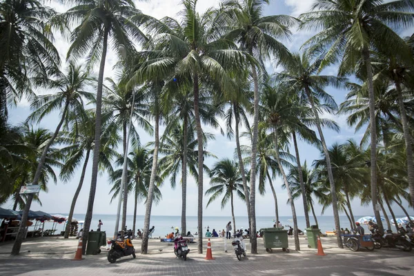 Der Bang Saen Beach Bei Bangsaen Der Provinz Chonburi Thailand — Stockfoto