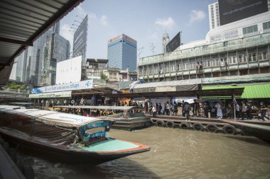 Tayland Bangkok şehir Pratunam adlı Khlong Saen Saeb. Tayland, Bangkok, Kasım, 2017.