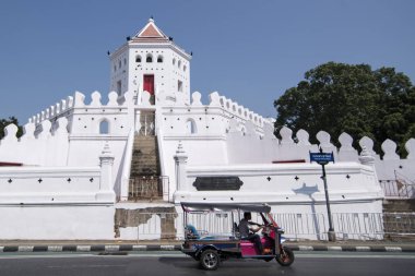 fort Sumen Banglamphu Tayland Bangkok şehir Santichaiparakan Park'ta. Tayland, Bangkok, Kasım, 2017.