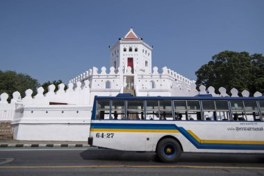 fort Sumen Banglamphu Tayland Bangkok şehir Santichaiparakan Park'ta. Tayland, Bangkok, Kasım, 2017.