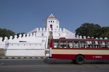fort Sumen Banglamphu Tayland Bangkok şehir Santichaiparakan Park'ta. Tayland, Bangkok, Kasım, 2017.