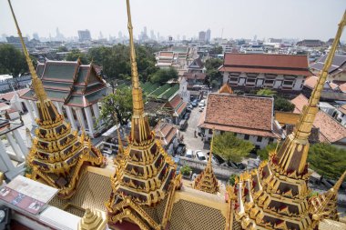 Wat Ratchanatdaram Banglamphu Tayland Bangkok şehir içinde. Tayland, Bangkok, Kasım, 2017.