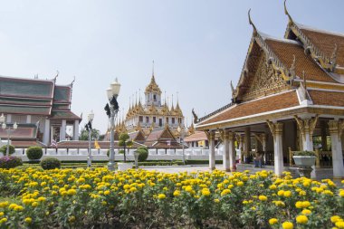 Wat Ratchanatdaram Banglamphu Tayland Bangkok şehir içinde. Tayland, Bangkok, Kasım, 2017.