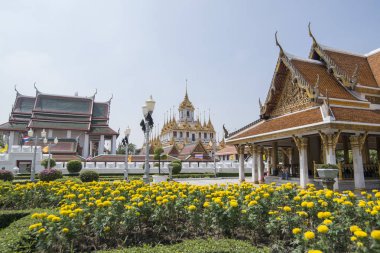 Wat Ratchanatdaram Banglamphu Tayland Bangkok şehir içinde. Tayland, Bangkok, Kasım, 2017.