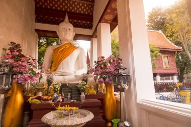 Wat Rakangkositaram Wang Lang Thonburi Tayland Bangkok şehir içinde. Tayland, Bangkok, Kasım, 2017