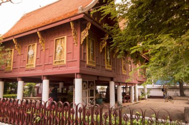 Wat Rakangkositaram Wang Lang Thonburi Tayland Bangkok şehir içinde. Tayland, Bangkok, Kasım, 2017