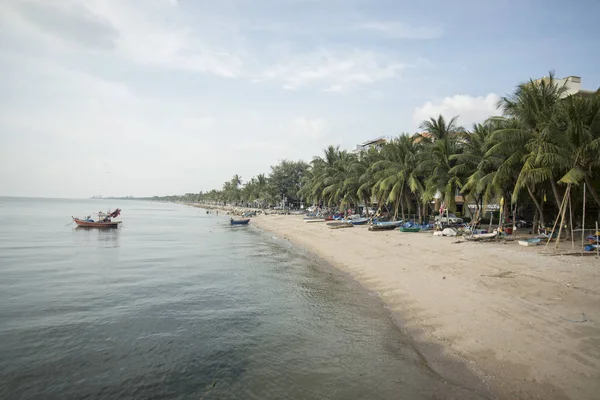 Bang Saen Beach Cidade Bangsaen Província Chonburi Tailândia Tailândia Bangsaen — Fotografia de Stock