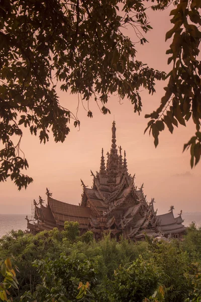Santuario Verdad Del Bosque Ciudad Pattaya Provincia Chonburi Tailandia Tailandia — Foto de Stock