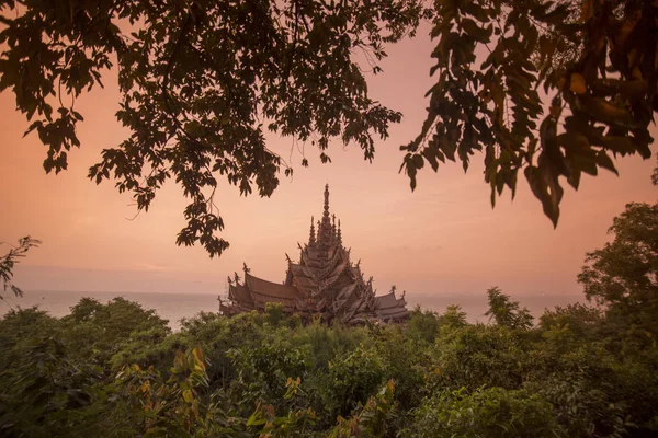 Santuario Verdad Del Bosque Ciudad Pattaya Provincia Chonburi Tailandia Tailandia — Foto de Stock